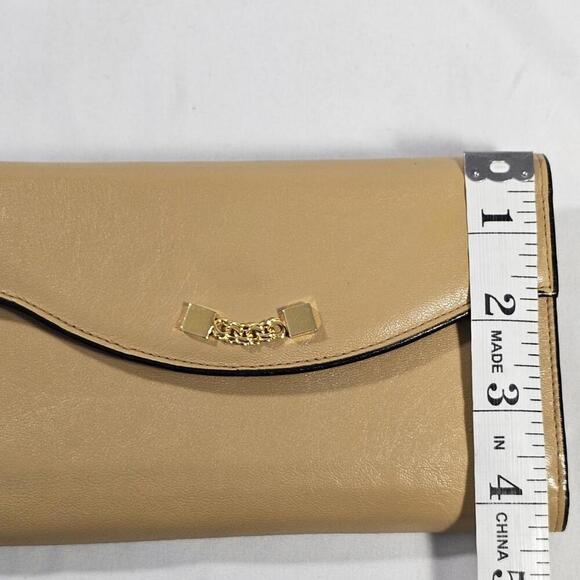 Vintage Bosca Women’s Leather Travel Wallet Checks/Cards-BiFold/Snap Cream Tan - Picture 12 of 12